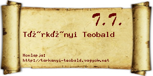 Tárkányi Teobald névjegykártya